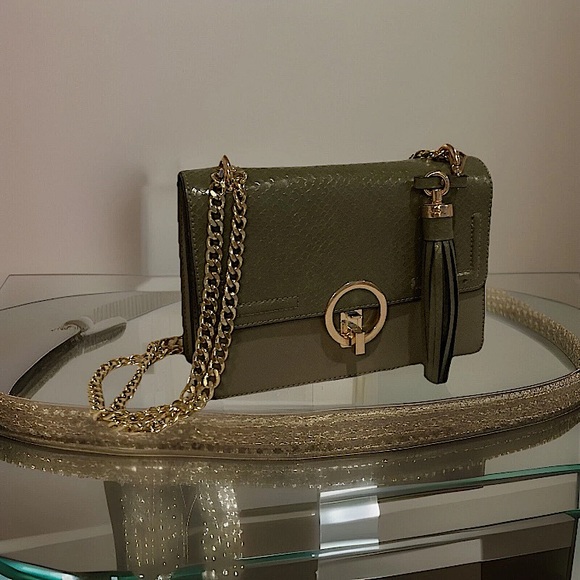 ALDO bag new condition wendamar handbag women crossbody olive green gold - Picture 1 of 9